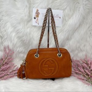 Gucci Nubuck Soho Chain Shoulder Bag